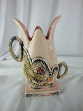 Load image into Gallery viewer, 1955 Hull USA T7 Pink Blossom Flite Flower Double Handle Vase
