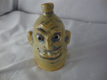 Load image into Gallery viewer, Marvin Bailey Folk Art Pottery Mini Cream Blue 2 Tooth Ugly Jug 3 3/4&quot; Inch
