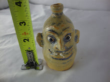 Load image into Gallery viewer, Marvin Bailey Folk Art Pottery Mini Cream Blue 2 Tooth Ugly Jug 3 3/4&quot; Inch
