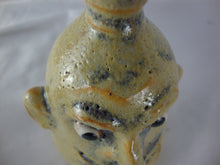 Load image into Gallery viewer, Marvin Bailey Folk Art Pottery Mini Cream Blue 2 Tooth Ugly Jug 3 3/4&quot; Inch

