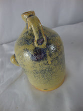 Load image into Gallery viewer, Marvin Bailey Folk Art Pottery Mini Cream Blue 4 Tooth Ugly Jug 4 1/2&quot; Inch
