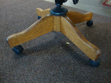 Load image into Gallery viewer, Tatnall Measuring Co Oak Swivel Tilt Rolling Office Desk Chair

