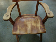 Load image into Gallery viewer, Vintage Cushman Colonial Malden 4-24E Rustic Solid Wood Chair with Arms
