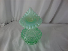 Load image into Gallery viewer, Vintage Fenton Historic Collection Willow Green Hobnail Glass Jack Pulpit Vase
