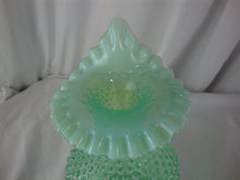 Load image into Gallery viewer, Vintage Fenton Historic Collection Willow Green Hobnail Glass Jack Pulpit Vase
