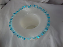 Load image into Gallery viewer, Vintage Fenton Aqua Crest Glass Top Hat Vase
