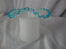 Load image into Gallery viewer, Vintage Fenton Aqua Crest Glass Top Hat Vase
