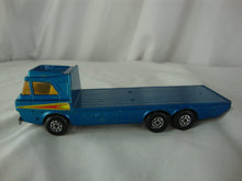 Load image into Gallery viewer, 1974 Lesney Matchbox Super King K21 Tractor Transporter Teal Diecast Metal
