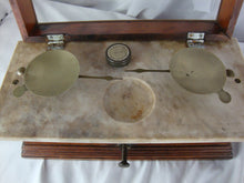 Load image into Gallery viewer, Vintage Wood Marble Top Apothecary Balance Tabletop Scale
