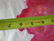 Load image into Gallery viewer, Vintage Fenton Art Glass Cranberry Coin Dot Ruffled Crimped Vase
