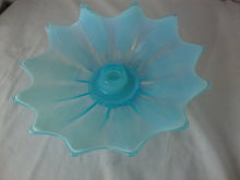 Load image into Gallery viewer, Vintage Fostoria Heirloom Blue Opal Flower Shape Candle Holder
