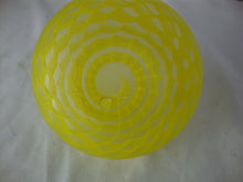 Load image into Gallery viewer, Vintage Yellow Swirl Art Glass Perfume Bottle Clear Glass Stopper

