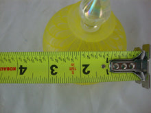 Load image into Gallery viewer, Vintage Yellow Swirl Art Glass Perfume Bottle Clear Glass Stopper
