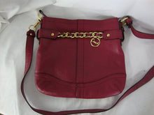 Load image into Gallery viewer, 2012 Coach Burgundy Leather Shoulder Chain Detail Purse
