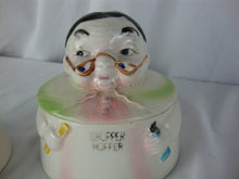 Load image into Gallery viewer, Vintage Japan Ceramic Man Woman Chopper Hopper Denture Trinket Boxes
