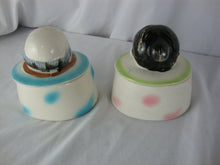 Load image into Gallery viewer, Vintage Japan Ceramic Man Woman Chopper Hopper Denture Trinket Boxes
