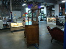 Load image into Gallery viewer, Antique Tiger Oak Victorian Sideboard Server with Mirror Hutch Top

