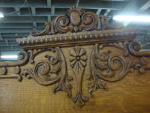 Load image into Gallery viewer, Antique Tiger Oak Victorian Sideboard Server with Mirror Hutch Top
