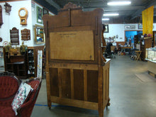 Load image into Gallery viewer, Antique Tiger Oak Victorian Sideboard Server with Mirror Hutch Top
