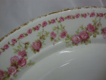 Load image into Gallery viewer, Antique GDA Limoges Pink Roses Porcelain Pancake Crepe Server Dish
