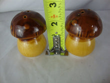 Load image into Gallery viewer, Vintage Ceramic 10 Slot Deviled Egg Tray with Yellow/Brown Mushroom Salt/Pepper Shaker Table Set
