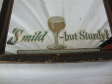 Load image into Gallery viewer, Vintage Hampden Ale S&#39;mild but Sturdy! Bar Mirror with Wood Frame
