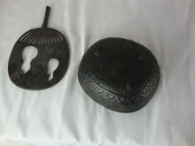 Load image into Gallery viewer, Vintage Cast Iron Small Bed Warmer Incense Burner Oriental Fan Shape
