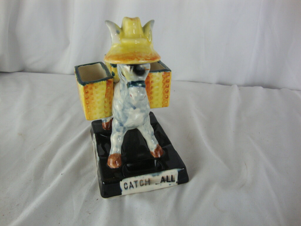Vintage Donkey with Hat Dresser Valet Catch All Figurine