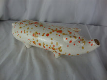 Load image into Gallery viewer, MCM Retro Cream/Orange/Gold Speckled Ceramic Pig with Cork Snout
