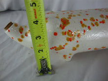 Load image into Gallery viewer, MCM Retro Cream/Orange/Gold Speckled Ceramic Pig with Cork Snout

