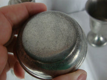 Load image into Gallery viewer, Vintage Jostens Pewter Wine Decanter and Four Goblets Glasses Bar Set

