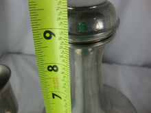 Load image into Gallery viewer, Vintage Jostens Pewter Wine Decanter and Four Goblets Glasses Bar Set
