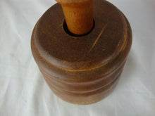 Load image into Gallery viewer, Antique Solid Wood Butter Mold Carved Leaf Outline Imprint Press

