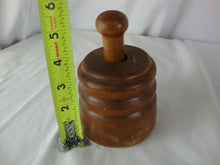 Load image into Gallery viewer, Antique Solid Wood Butter Mold Carved Leaf Outline Imprint Press
