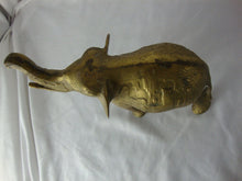 Load image into Gallery viewer, Vintage Solid Brass Trunk Up Textured Body Elephant
