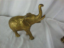 Load image into Gallery viewer, Vintage Solid Brass Trunk Up Textured Body Elephant
