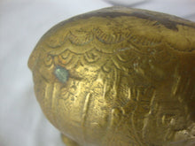 Load image into Gallery viewer, Vintage Solid Brass Trunk Up Textured Body Elephant
