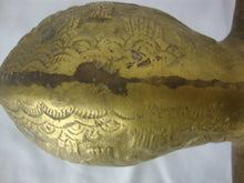 Load image into Gallery viewer, Vintage Solid Brass Trunk Up Textured Body Elephant
