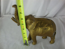 Load image into Gallery viewer, Vintage Solid Brass Trunk Up Textured Body Elephant
