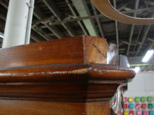 Load image into Gallery viewer, Antique French Linen Press Cabinet with Beveled Mirror Front and Interior Shelves
