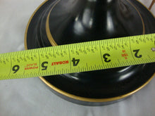 Load image into Gallery viewer, Vintage Black Gold Trim Metal Toleware Extending Arm Electric Table Lamp
