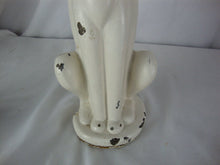 Load image into Gallery viewer, MCM Retro Cat Iron White Cat Green Eyes Decor Door Stop
