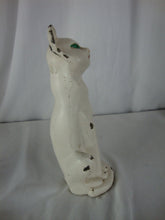 Load image into Gallery viewer, MCM Retro Cat Iron White Cat Green Eyes Decor Door Stop
