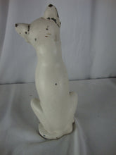 Load image into Gallery viewer, MCM Retro Cat Iron White Cat Green Eyes Decor Door Stop
