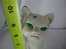 Load image into Gallery viewer, MCM Retro Cat Iron White Cat Green Eyes Decor Door Stop
