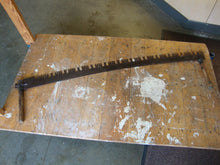 Load image into Gallery viewer, Antique Two Person Metal Wood Handle Crosscut Lumber Saw
