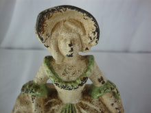 Load image into Gallery viewer, Antique Colonial Woman Cast Iron Small Decor Door Stop
