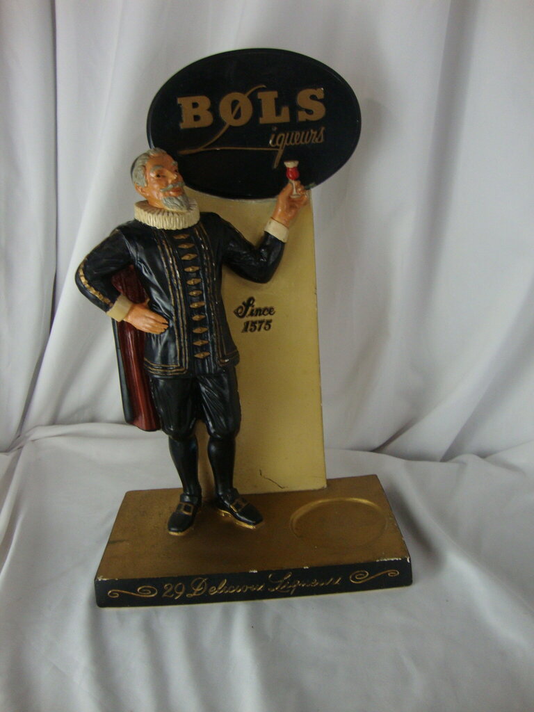 Vintage Bols Ceramic Plaster Store Display Bottle Stand *Cracked Base*