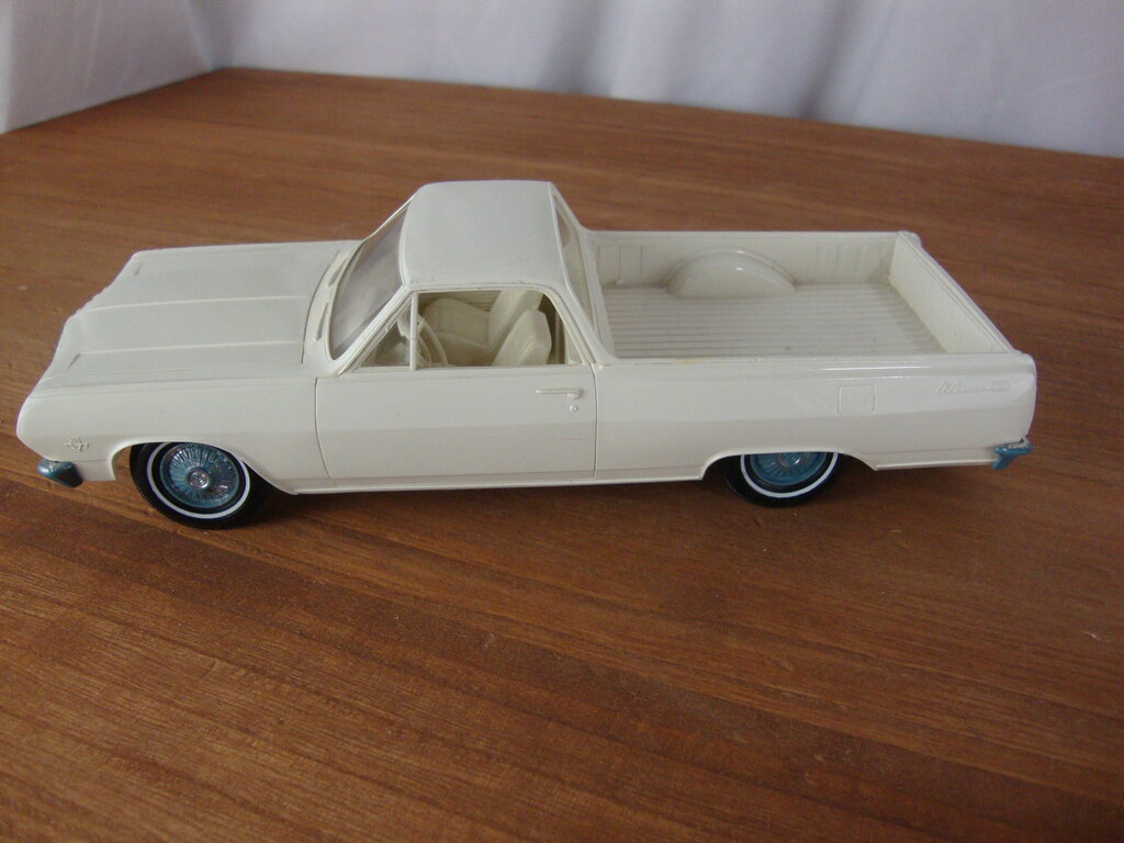1965 Chevrolet El Camino Plastic Dealer Promo Car Ermine White