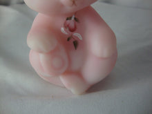 Load image into Gallery viewer, Vintage Fenton Pink Satin Rosaline Handpainted Apple Blossom Bear Figure
